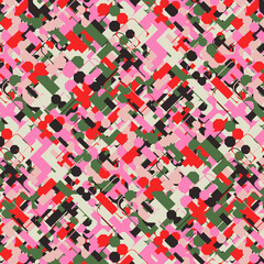 Aufkleber - digital collage graphics pattern made with vector abstract forms and generative geometric shapes, us