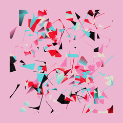 Aufkleber - abstract vector graphics made with generative art approach using geometric shapes