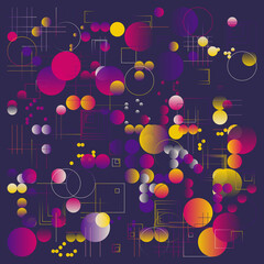 Aufkleber - Futuristic Abstract Geometric Vector Graphics Background Made With Color Gradient And Minimalist Geometry Forms