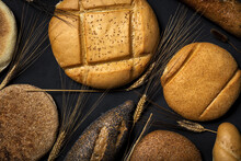 Background With Mix Of Baked Bread