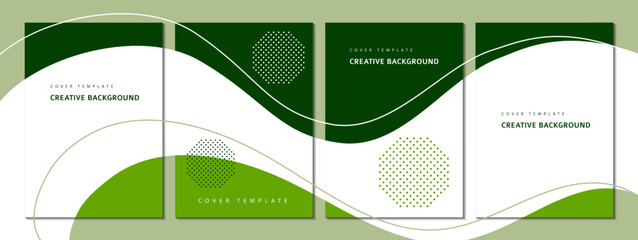 Aufkleber - Set of abstract smooth wave cards, template for your corporate design. Vector