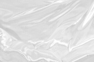 Aufkleber - white silk or satin luxury cloth texture background can use as wedding backdrop elegant wallpaper design