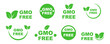 © Міша Герба - Set of Free GMO vector icons. GMO free green labels or stickers. Healthy food. Ecology or organic product.