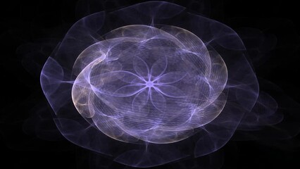 Poster - 
Colorful plasma sphere with energy charges. Computer generated sci-fi motion background. Seamless loop animation