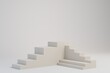 © Igor - white steps with a platform for placing products or text on a white background. 3d render. 3d illustration