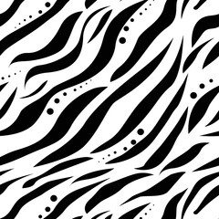 Wall Mural - zebra skin texture seamless pattern design