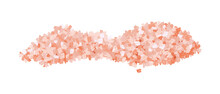 Himalayan Pink Or Red Salt. A Scattering Of Crystals Of Sugar Or Salt. Realistic Vector Illustration Isolated On White Background.