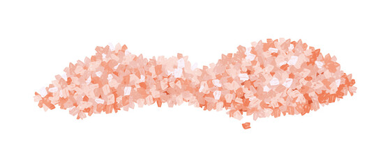 himalayan pink or red salt. a scattering of crystals of sugar or salt. realistic vector illustration