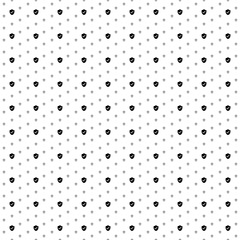 Poster - Square seamless background pattern from black protection mark symbols are different sizes and opacity. The pattern is evenly filled. Vector illustration on white background
