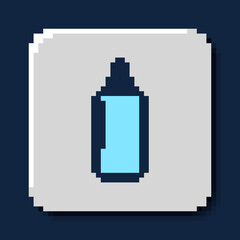 Sticker - Filled outline Punching bag icon isolated on blue background. Vector