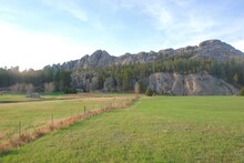 A Pasture  Near A Rock Outcropping In The Black Hills