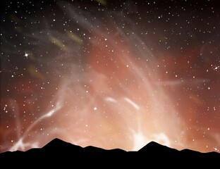 Wall Mural - image of outer space with beautiful stars
