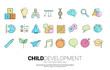 icon for child development and education. Concept and learning and kid school.