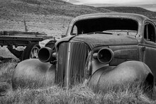 Abandoned Car In Bodie - 1937 Chevrolet Coupe In Bodie Ghost Town