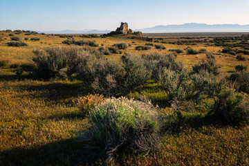 peaceful tranquil landscape and nature near the great salt lake in northern utah
