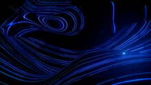 Sound Wave And Audio Technology Concept. Blue, Futuristic Digital Style. 3D Render.