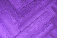 Purple Wood Texture, Trendy Lilac Wood Parquet, Background For Your Text, Diagonal Lines On The Floor. High Quality Photo