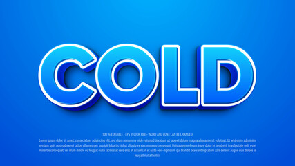 Wall Mural - Cold 3d style editable text effect