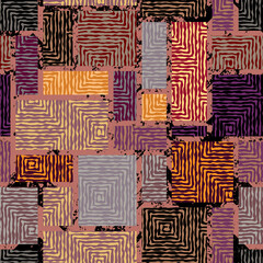 Poster - Vector ethnic tribal pattern. Seamless art image.