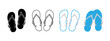 Flip flop icon set design template vector illustration