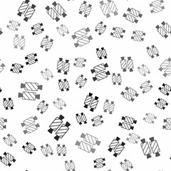 Sticker - Black Candy icon isolated seamless pattern on white background. Happy Valentines day. Vector