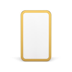 Poster - Golden smartphone touch screen user interface menu internet advertising template 3d icon vector
