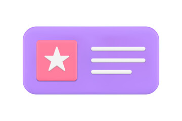 Poster - Smartphone badge star application user interface menu navigation web technology 3d icon vector