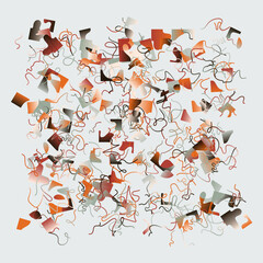 Aufkleber - abstract vector graphics made with generative art approach using geometric shapes