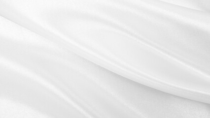 Wall Mural - Smooth elegant white silk or satin luxury cloth texture as wedding background. Luxurious background design