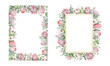 protea frame, protea wreath, pink flowers, postcard design, greenery background, floral border, wedding invitation