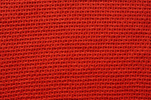 Red Knitted Cloth Wool Texture Surface Background