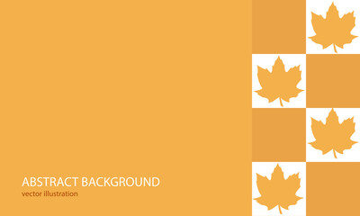 Creative fall banner design with leaves. Autumn background. Bright colo. place for text. vector.