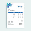 Abstract Business Invoice Vector Template