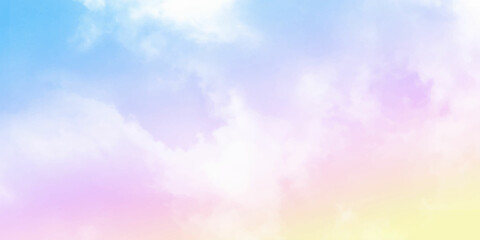 Wall Mural - beauty smooth abstract sweet pastel cloudy on sky