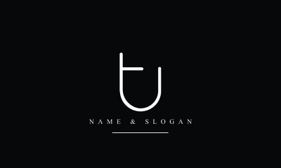 TU, UT, T, U abstract letters logo monogram