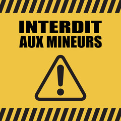 Sticker - Logo interdit aux mineurs.