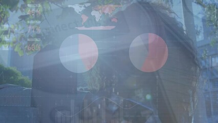 Poster - Animation of data processing over biracial women using smartphone