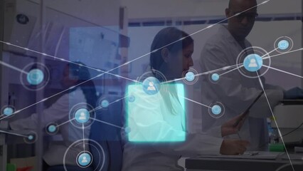 Poster - Animation of connections over diverse female and male lab workers