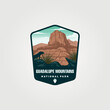 guadalupe mountains sticker patch logo vector symbol illustration design