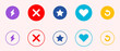 Social media dating icons. Design for web and mobile app
