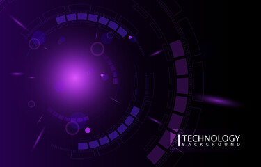 Poster - Futuristic Digital Circle Abstract Digital Technology Background