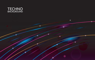 Poster - Cool Abstract Light Line Technology Concept Background