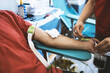 © romul014 - Patient donating blood at hospital.