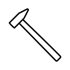 Poster - Hammer icon. Pictogram isolated on a white background.