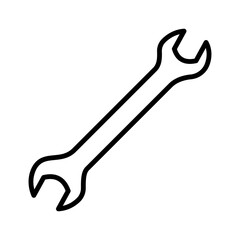 Poster - Wrench icon. Pictogram isolated on a white background.