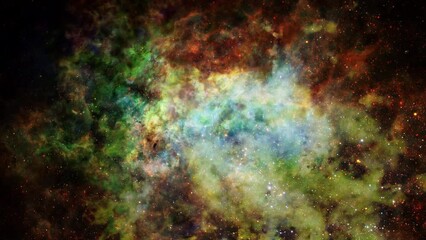 Wall Mural - 4k gas clusters space nebula