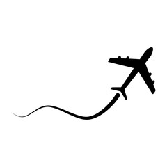 Wall Mural - airplane flying icon. plane sign. vector illustration isolated on white.