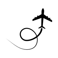 Wall Mural - airplane flying icon. plane sign. vector illustration isolated on white.