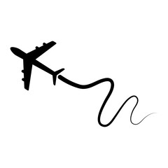 Wall Mural - airplane flying icon. plane sign. vector illustration isolated on white.