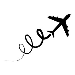 Wall Mural - airplane flying icon. plane sign. vector illustration isolated on white.